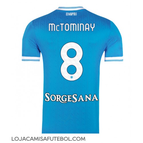 Camisa de Futebol SSC Napoli Scott McTominay #8 Equipamento Principal 2025-26 Manga Curta